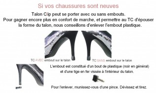 Embout talon - protège talon - protection talon - protection chaussures - protection talon chaussure - protection escarpins